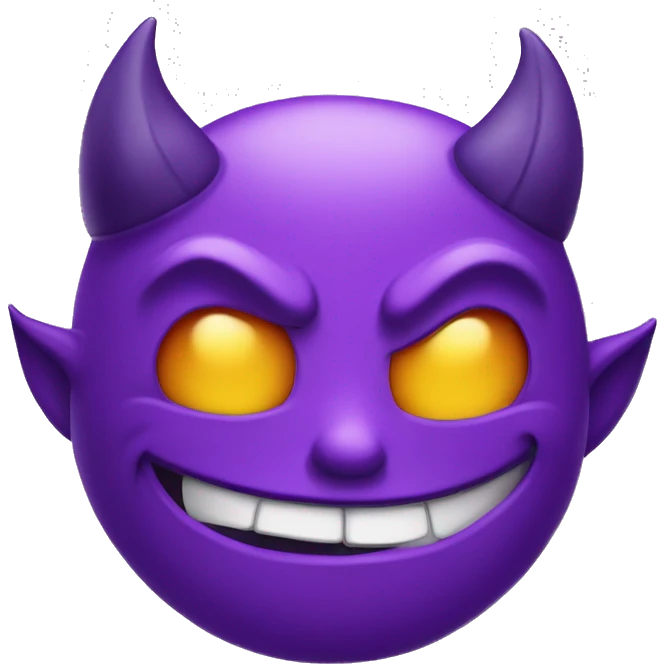 purple devil emoji smirking and covering eyes with hands   emoji
