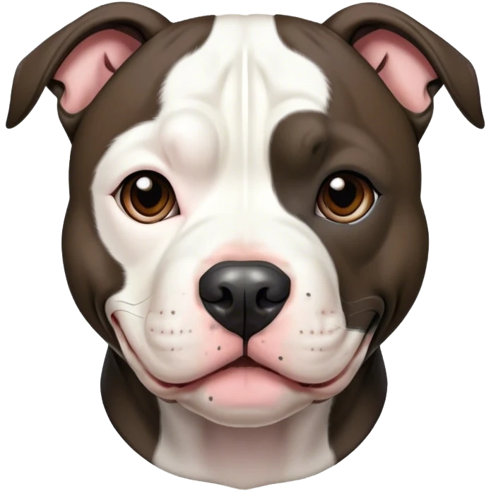 Black and white  pitbull emoji