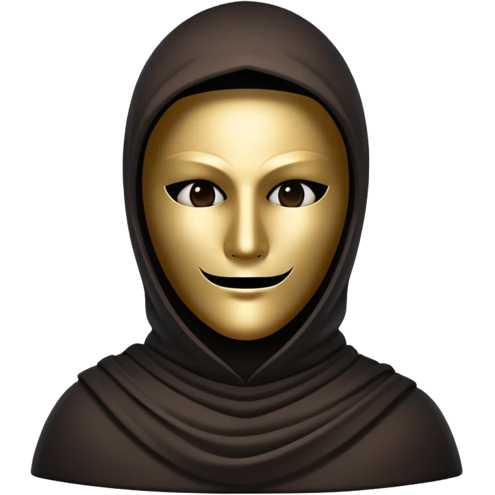 Vessel from Sleep Token, masked figure, mysterious, shadowy, enigmatic, stylized as an emoji emoji