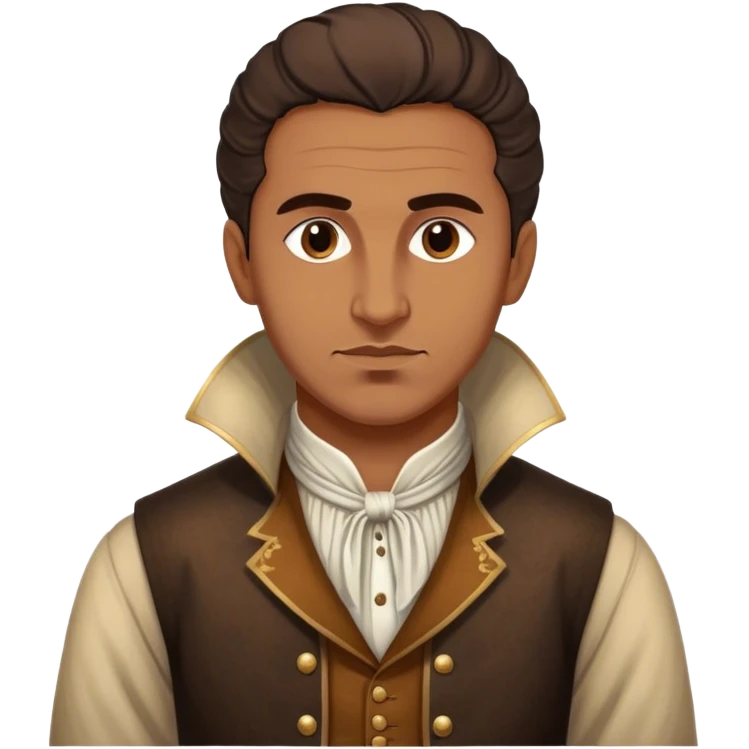Cinematic Realistic Marko Marulić Portrait Emoji, depicted as a celebrated Croatian writer with a reflective expression and period clothing, rendered with rich textures and warm literary lighting that captures his historical influence. emoji