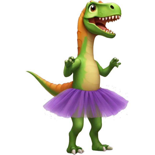 Dinosaur in a tutu  emoji