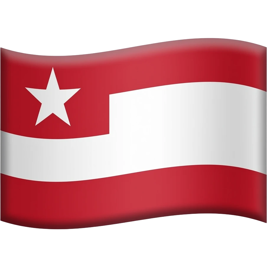 Bandeira do pará é vermelha, tem uma estrela e no meio uma faixa branca transversal emoji