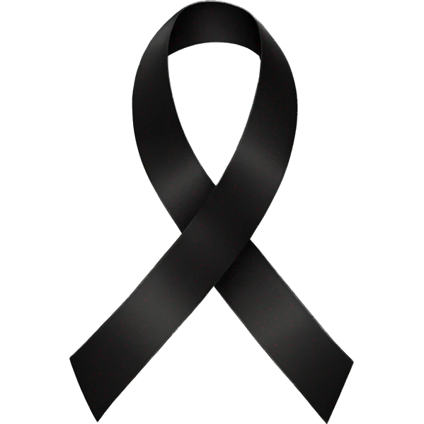 black ribbon emoji