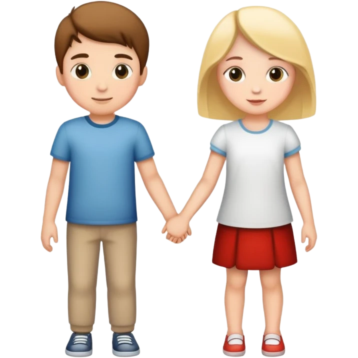 boy and girl holding hands emoji