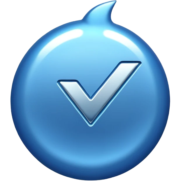 Blue verification tick emoji
