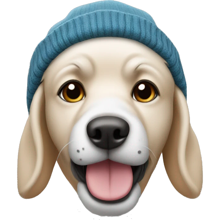 Dog wearing a beanie emoji