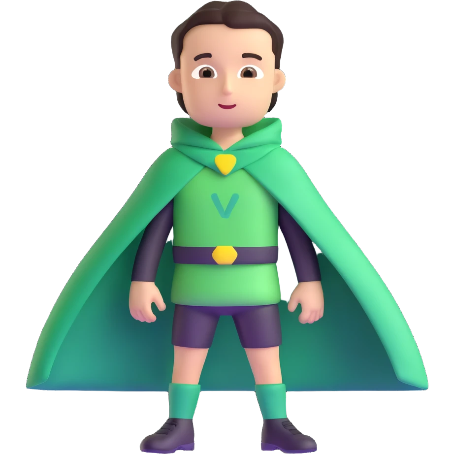 green sport cape emoji