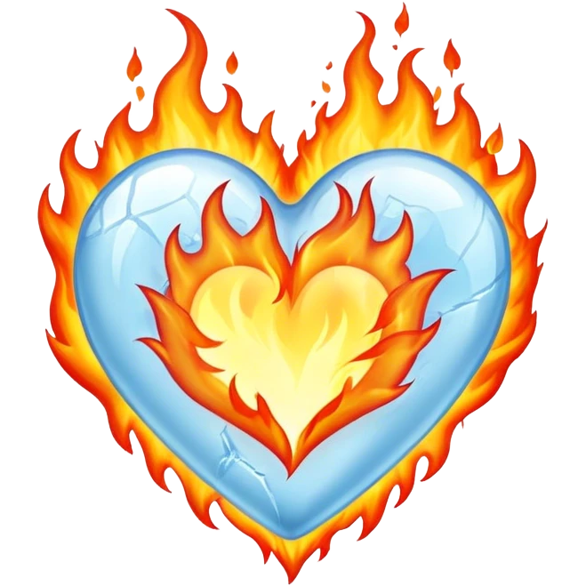 ice heart on fire emoji