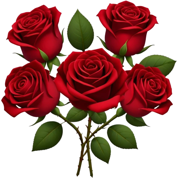 Bouquet of dark red roses emoji