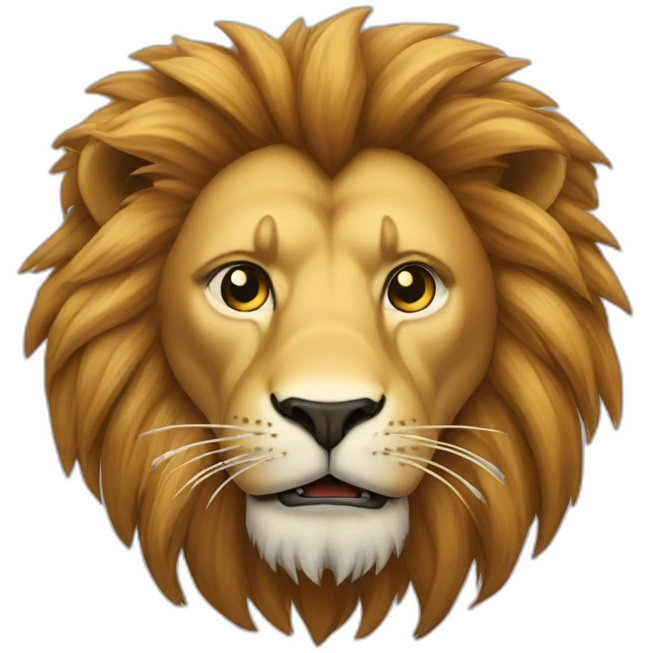 Un lion qui fumme de cigarettes emoji