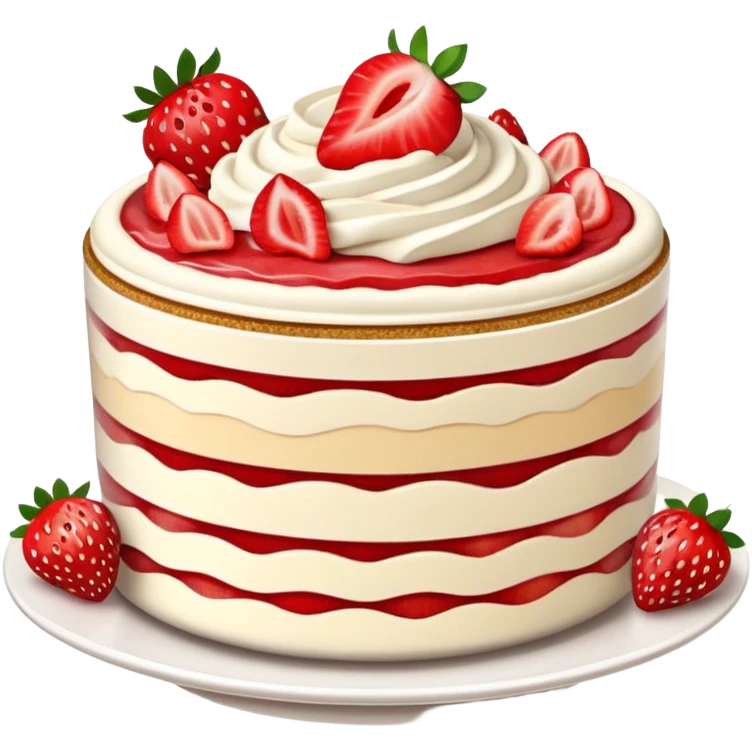 strawberry tiramisu  emoji