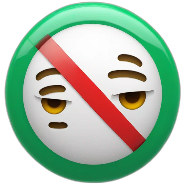 pill in the stop sign emoji