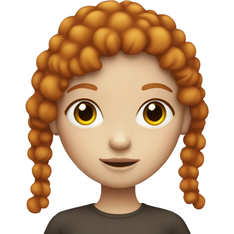 Ginger Afro girl with pale skin and freckles  emoji