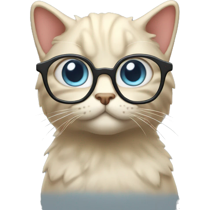 Brains out cat with eyeglasses  emoji