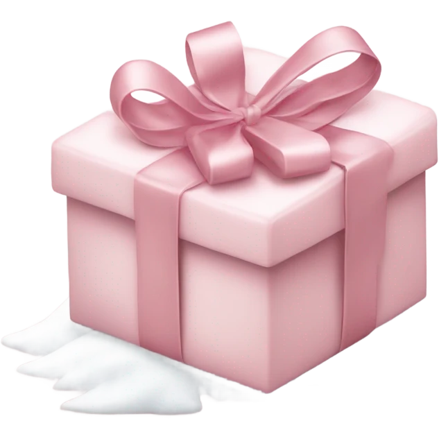 Light pink Christmas gifts under a white Christmas tree  emoji