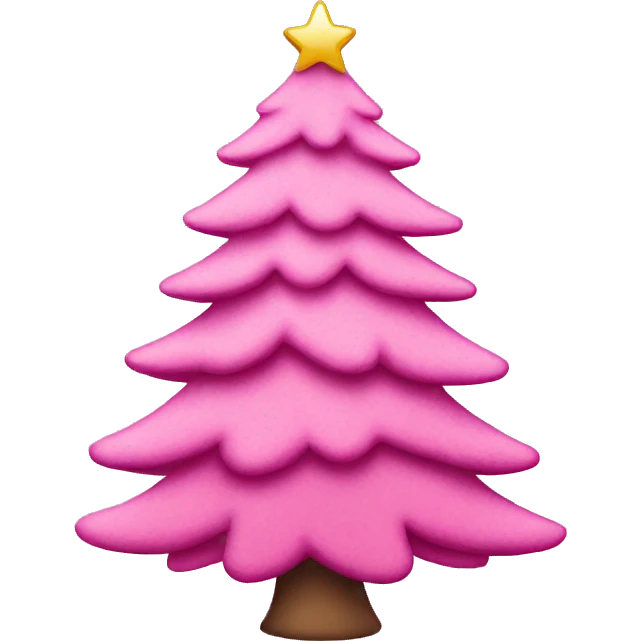Pink Christmas tree emoji