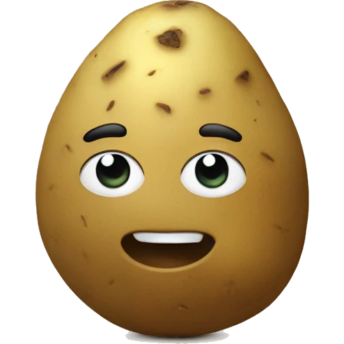 a potato working emoji