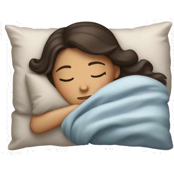 Brunette girl sleeping emoji