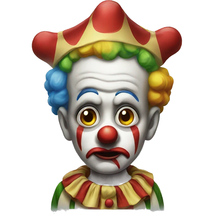 Pleading clown emoji