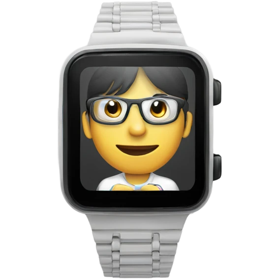 AI watch with virtual teacher emoji
