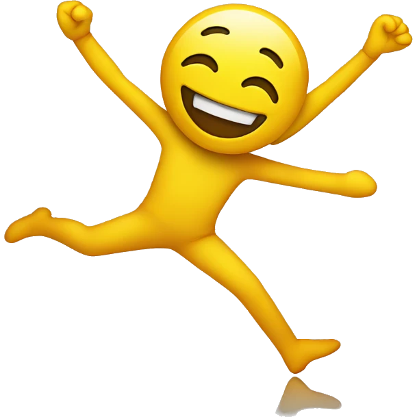 Dancing with a smiley face emoji