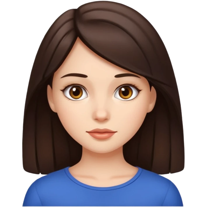 Beautiful brunette girl  emoji