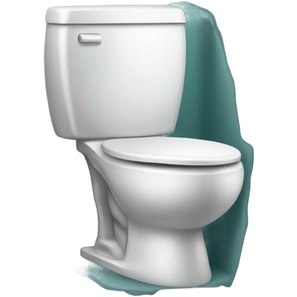 Toilet with a guy stuck in it emoji