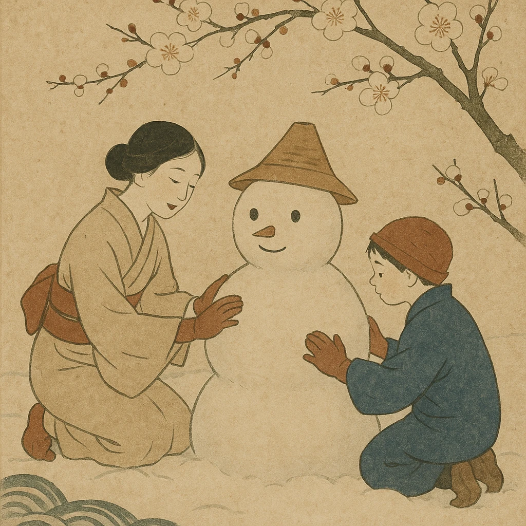 people making a snowman emoji
