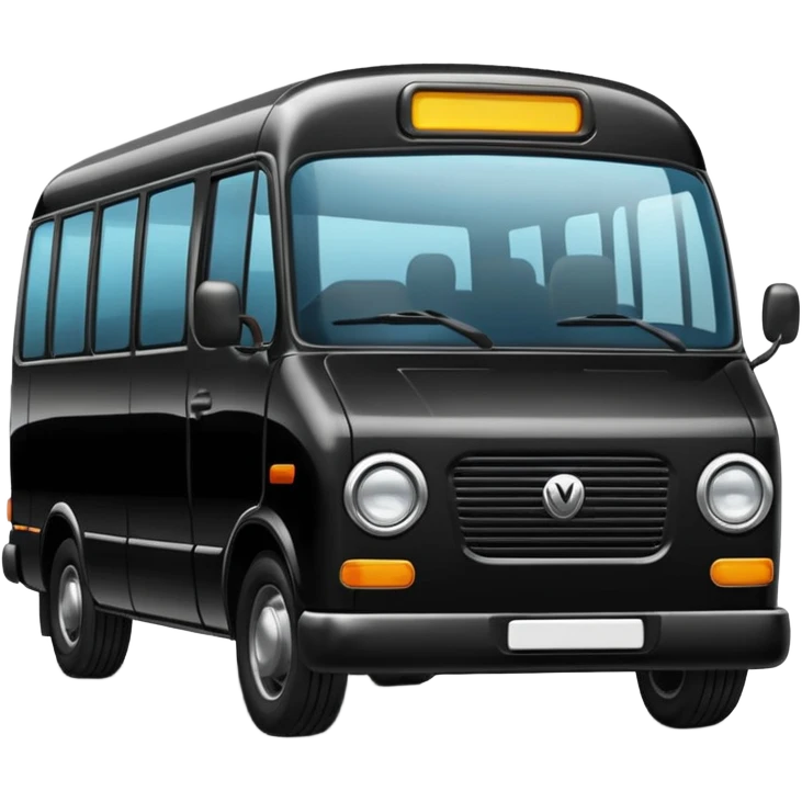 black minibus emoji