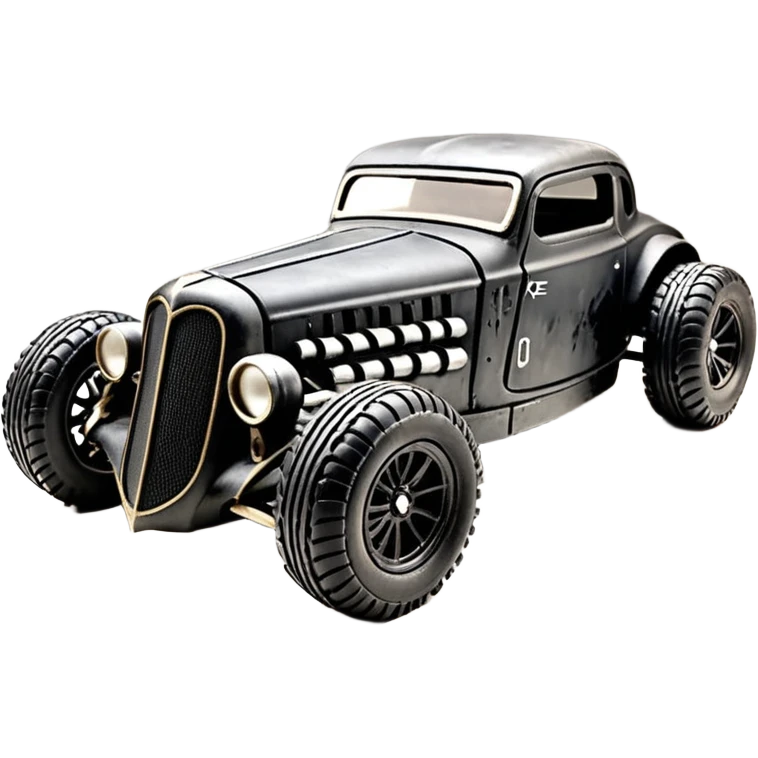 1:10 off-road lcg Basher Batman’s 1934 blackened tarnished Darth Vader hotrod ford jaguar rc car (extra wide tires with fenders) emoji