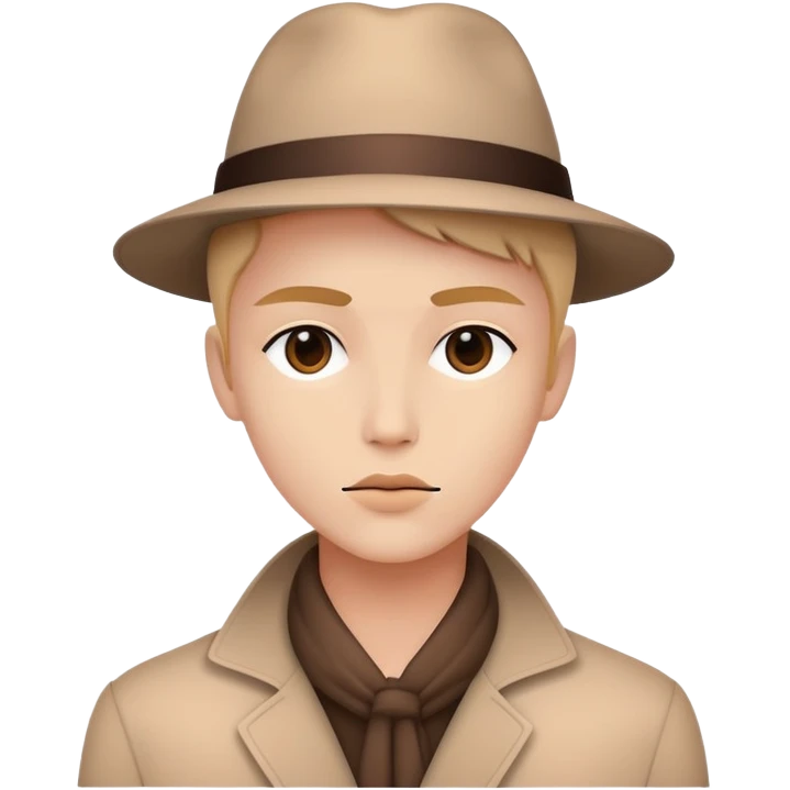 simple mysterious character with stylish minimalist fashion emoji