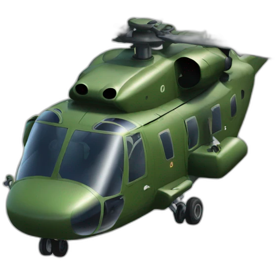 Combat green helicopter  emoji