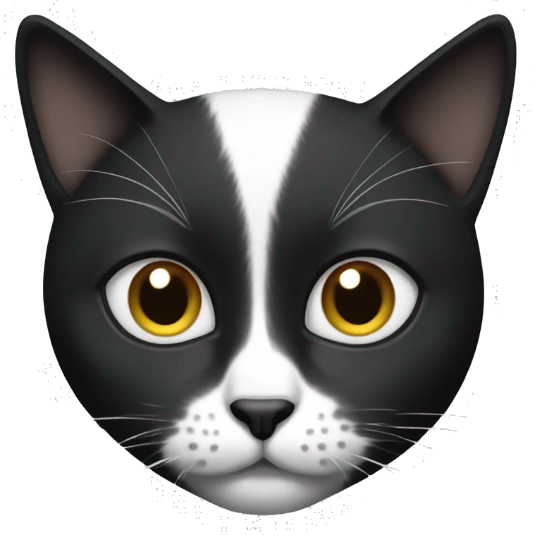 black and white cat emoji