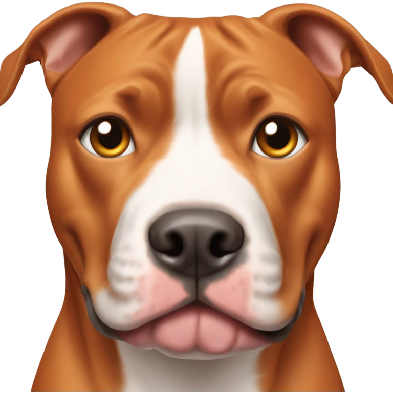 Orange pitbull with silver eyes emoji