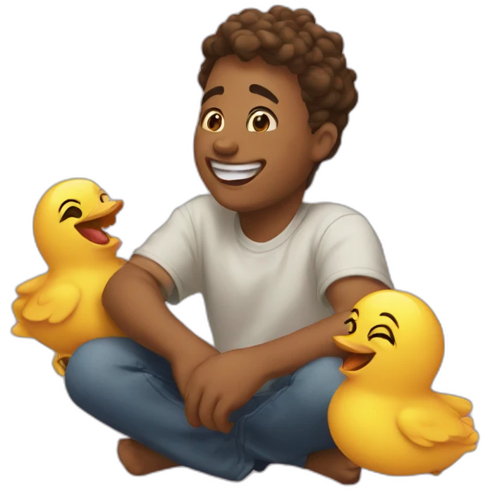 A 🐥 laughing emoji