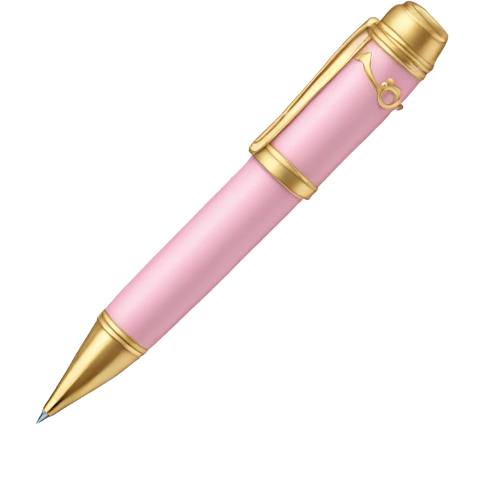 Cute pen pastel pink and gold  emoji