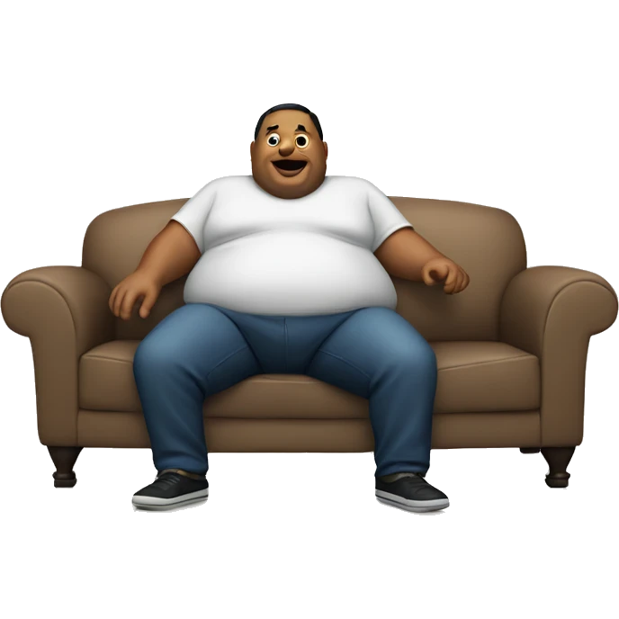 Fat man couch emoji