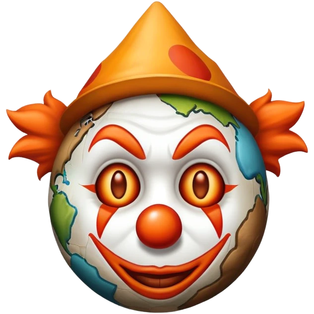 Clown earth emoji