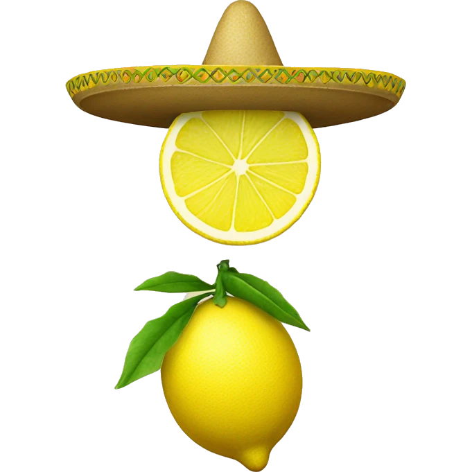 Lemon with sombrero emoji