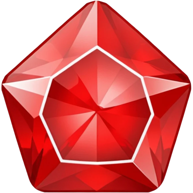 Diamante rojo emoji
