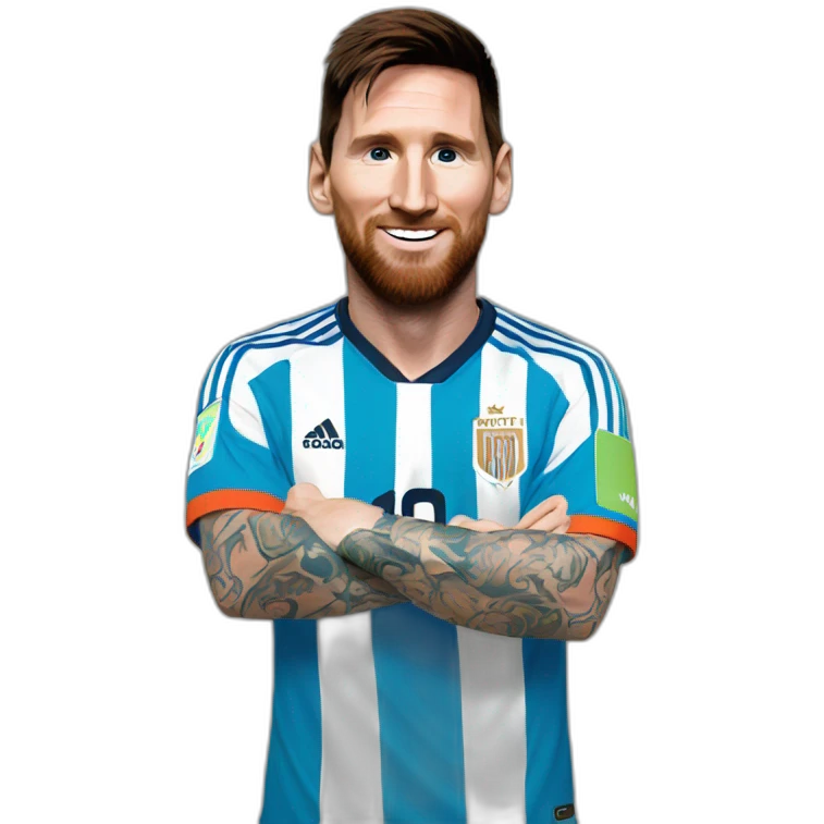 Messi and world cup emoji