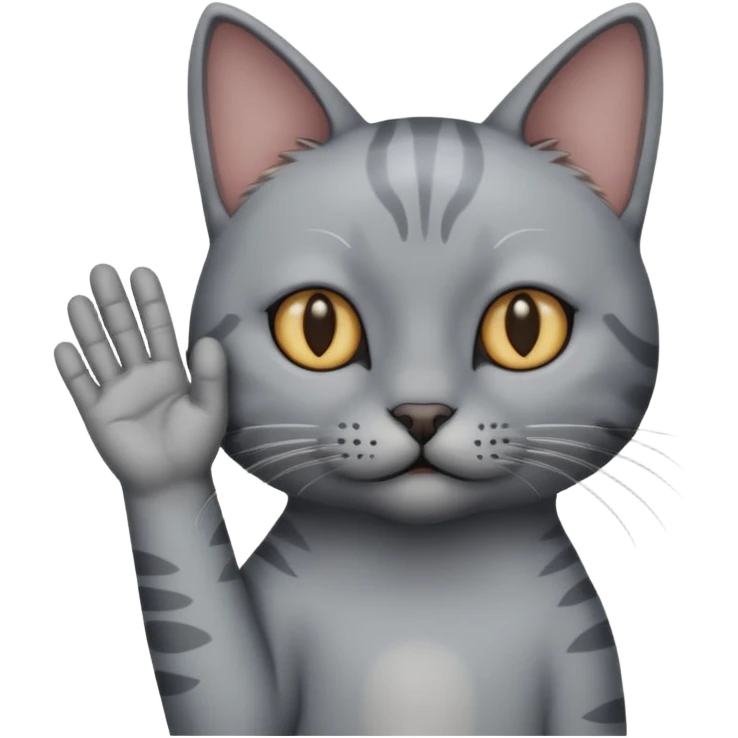 Gato con mano  emoji