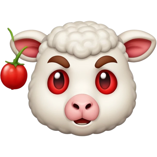 Lamb chop that is very mad emoji