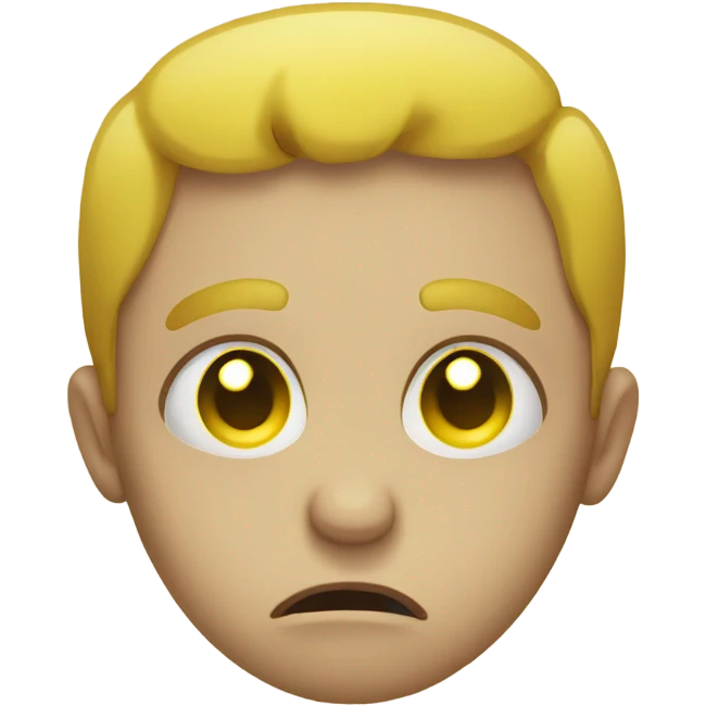 Heartbroken yellow faced emoji  emoji