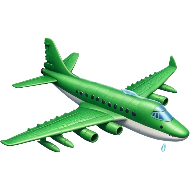 Crocodile bomber plane dropping water instead of bombs emoji