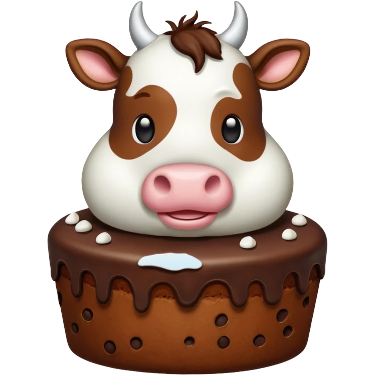 cake on cow  emoji