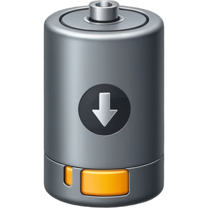 realistic big battery emoji