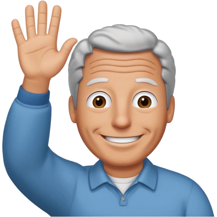 Create an emoji of Epstein waving to the camera in Family Guy style but make it especially like Epstein and not like all old guys emoji