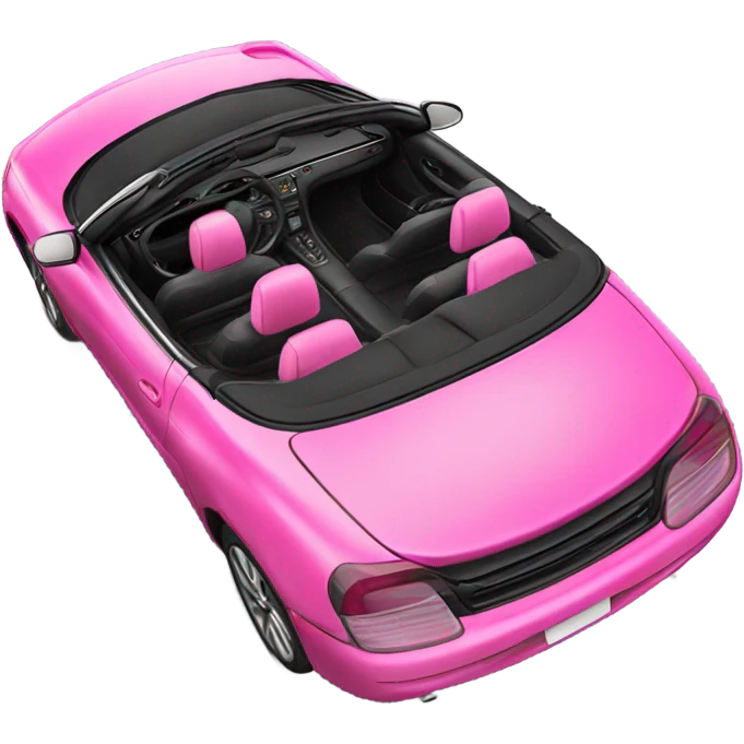 pink convertible car emoji