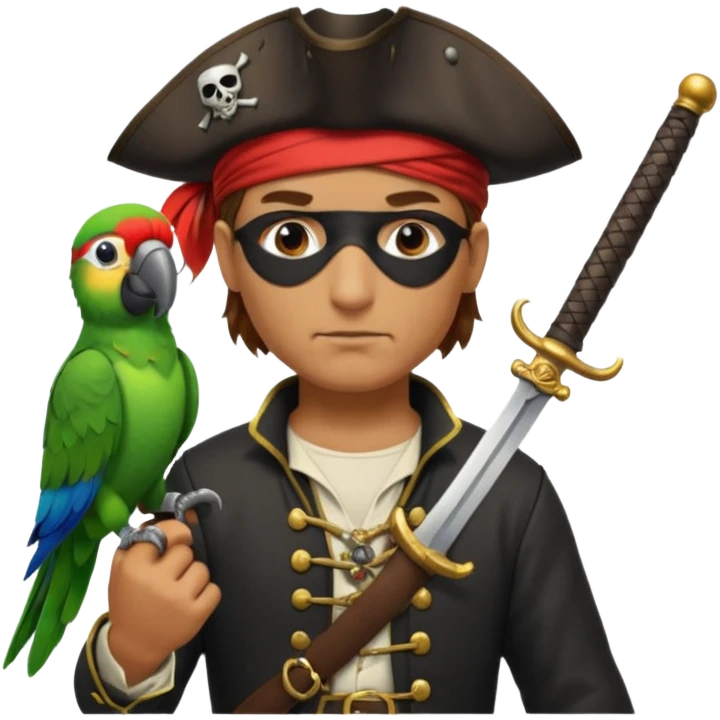 pirate with a parrot emoji